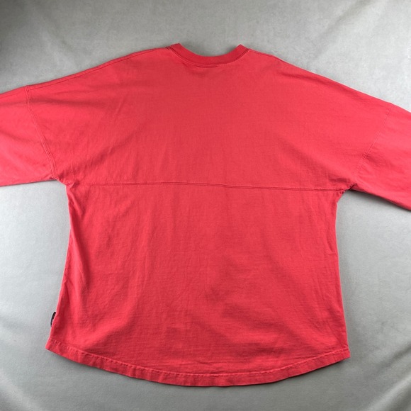 Spirit Jersey Red Core Essential L/S Oversized Bright T Shirt Sweatshirt Top L - Picture 3 of 8
